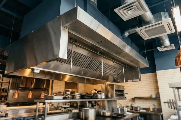 Commercial kitchen hood in a Liberty Village restaurant