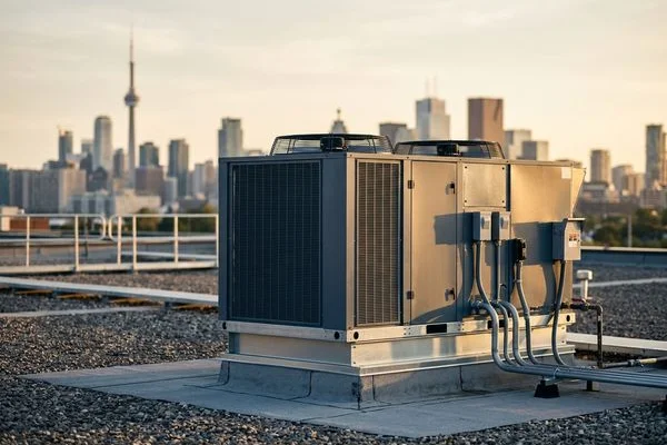 Lennox Landmark packaged RTU on a GTA retail roof