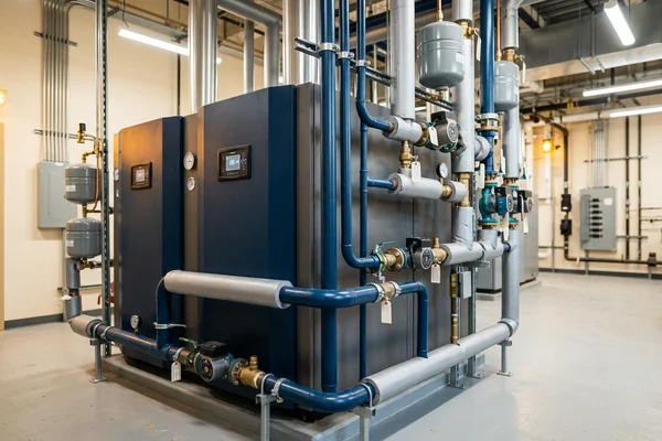 New condensing boiler with primary-secondary piping