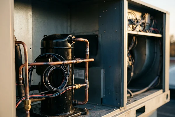 New scroll compressor installed in a 7-ton Lennox packaged RTU