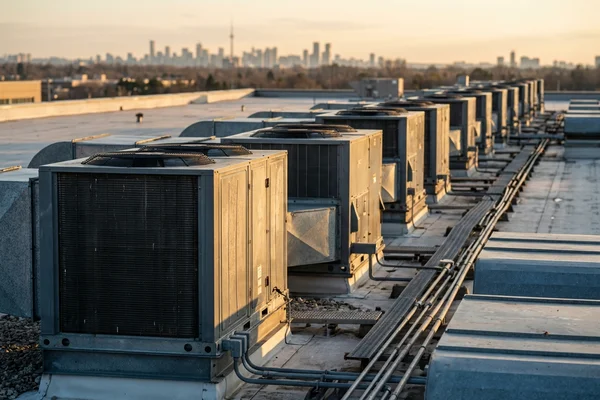 Large packaged RTUs on a Mississauga distribution centre