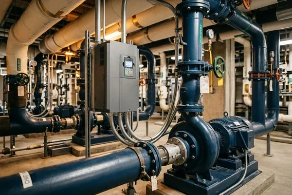 VFD on a commercial pump as part of an energy retrofit